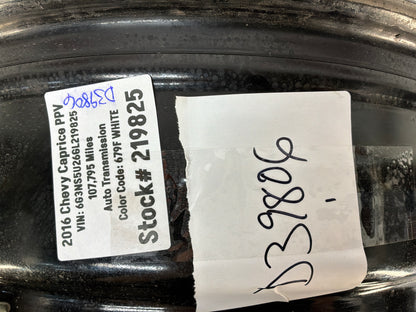 2016 Chevy Caprice PPV Factory OEM Steel Wheel 18X8 w/ Center Cap