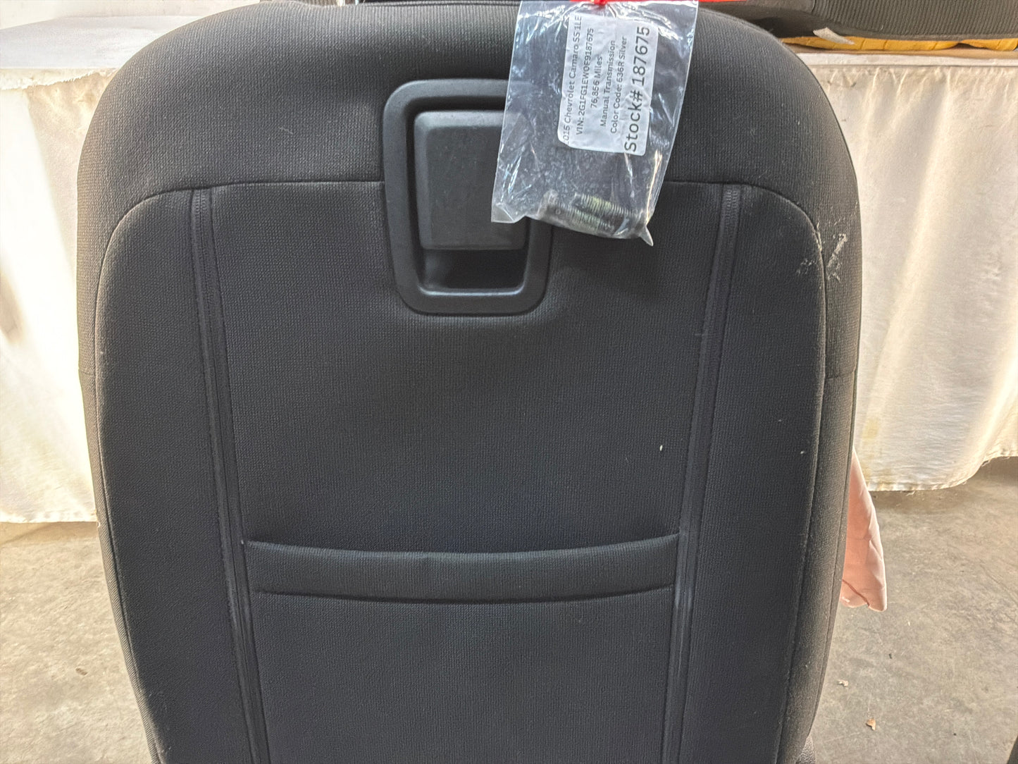 2015 Chevrolet Camaro SS 1LE Seats Fronts and Rears Black Clothe OEM LOCAL PICK UP