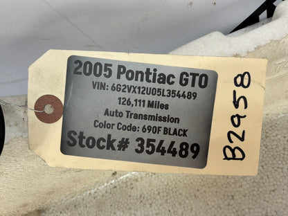 2005 Pontiac GTO Rear Bumper Impact Energy Absorber Foam OEM