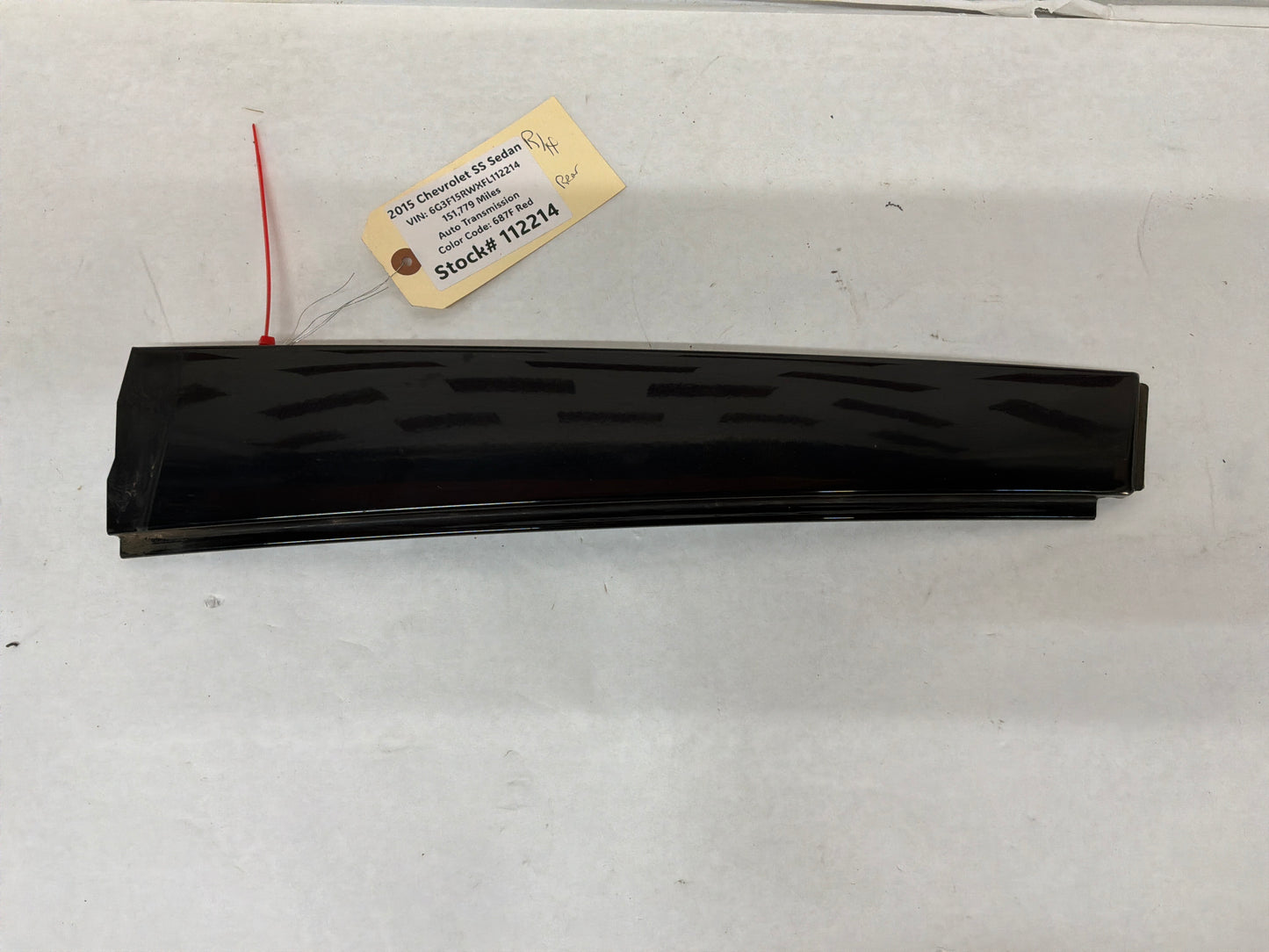 2015 Chevy SS Sedan Rear RH Passenger Door Rear Pillar Post Trim Black OEM