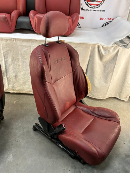 2004 Pontiac GTO Red Leather Seats Fronts and Rears OEM