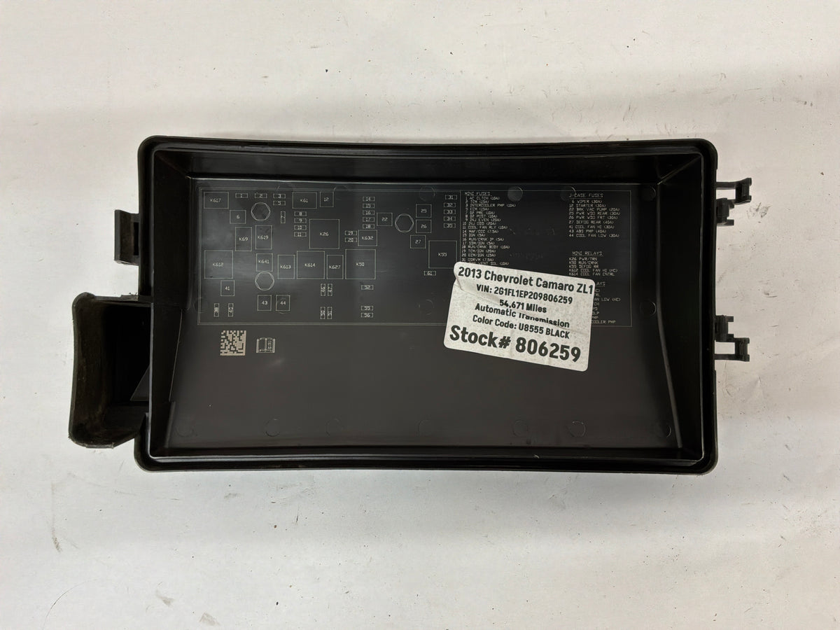 2013 Chevy Camaro ZL1 Engine Fuse Box Cover OEM