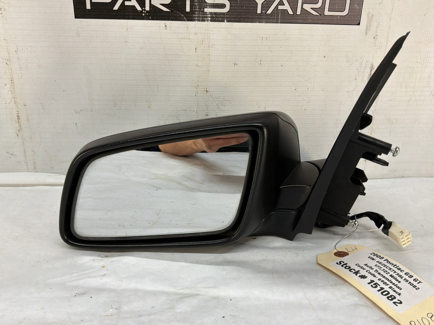 2008 Pontiac G8 GT LH Driver Exterior Out Side Mirror Black OEM