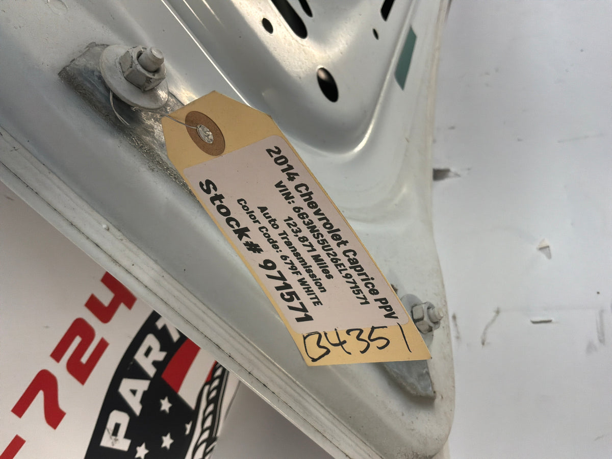2014 Chevy Caprice PPV Trunk Deck Lid OEM White