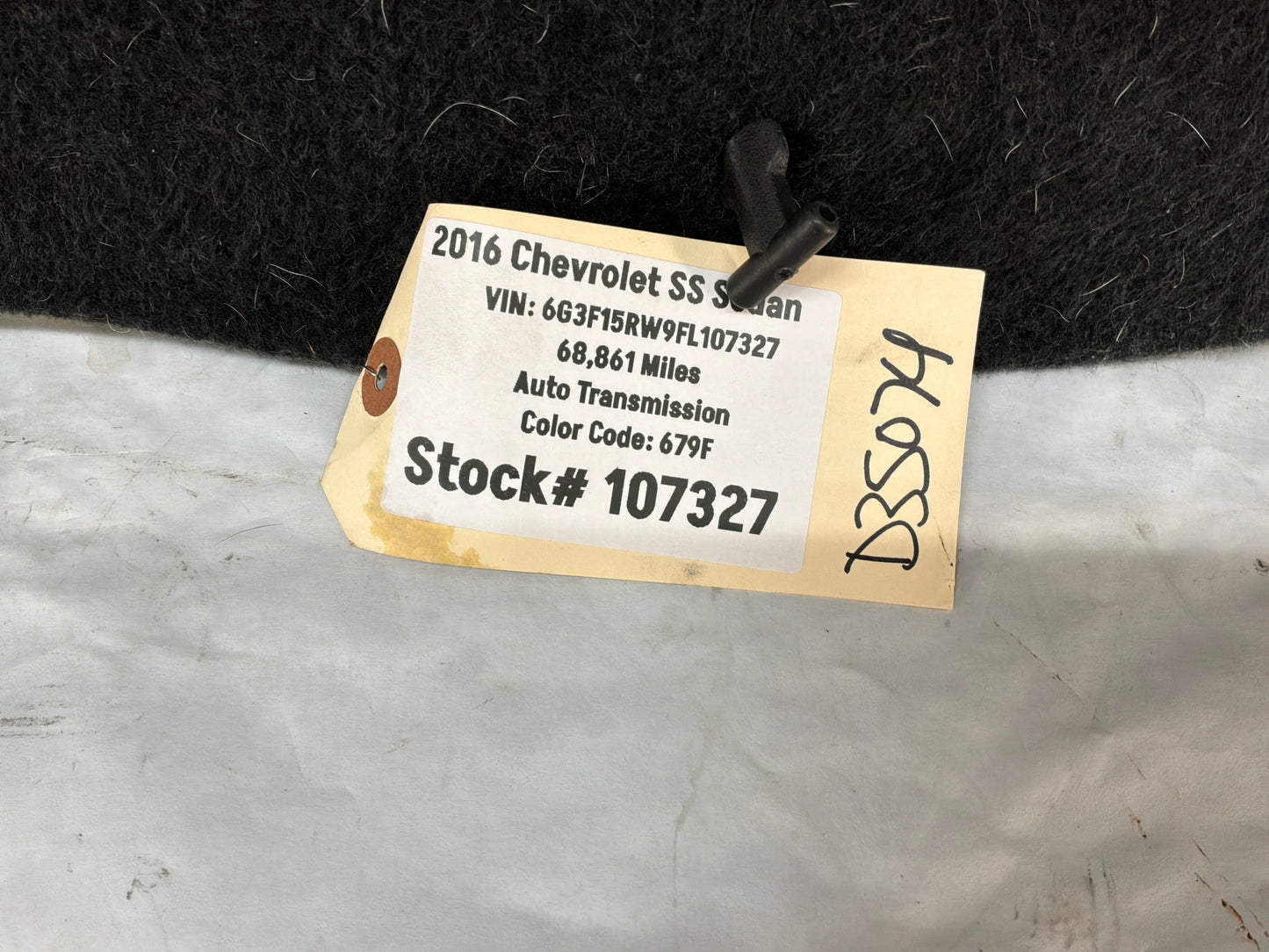 Trunk carpet - Day's Parts Yard