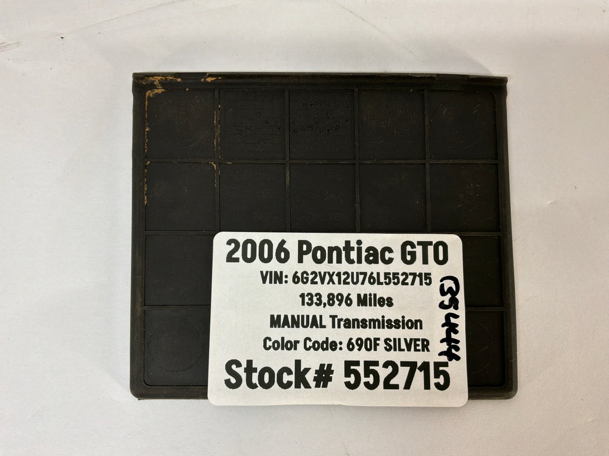 2006 Pontiac GTO Center Console Dash Storage Compartment Rubber Insert OEM