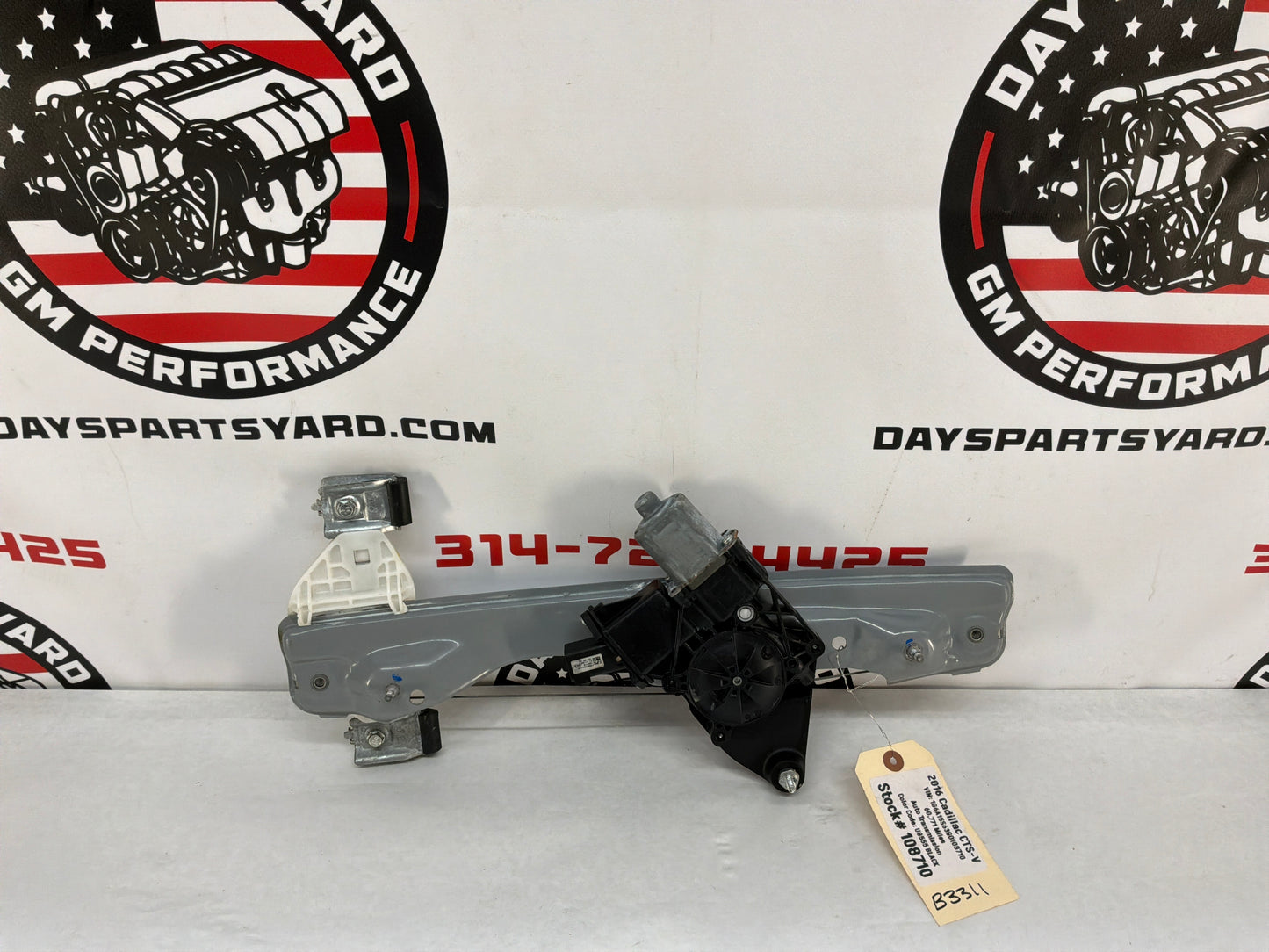 2016 Cadillac CTS-V LH Driver Rear Window Regulator w/ Motor OEM
