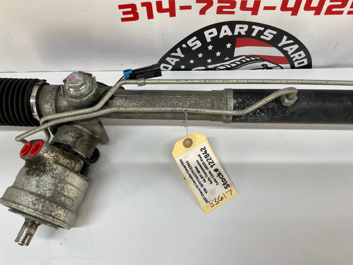 2007 Chevy C6 Corvette Convertible Power Steering Rack and Pinion Gear Assembly OEM