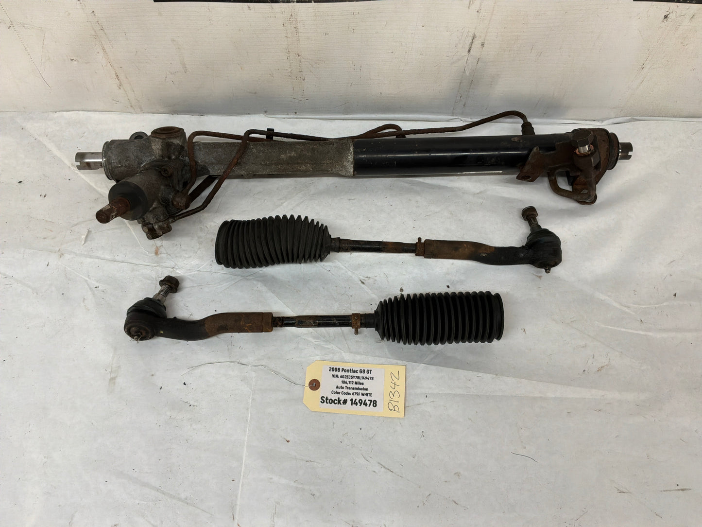 2008 Pontiac G8 GT Power Steering Rack and Pinion Gear Assembly  OEM