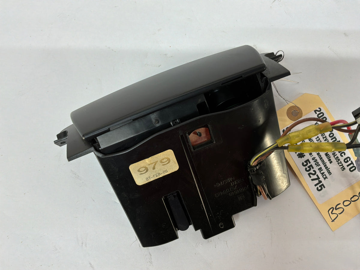 2006 Pontiac GTO Radio Ashtray Compartment Smokers Package OEM