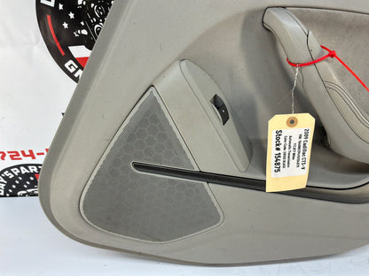 2009 Cadillac CTS-V RH Passenger Rear Interior Door Panel OEM Titanium