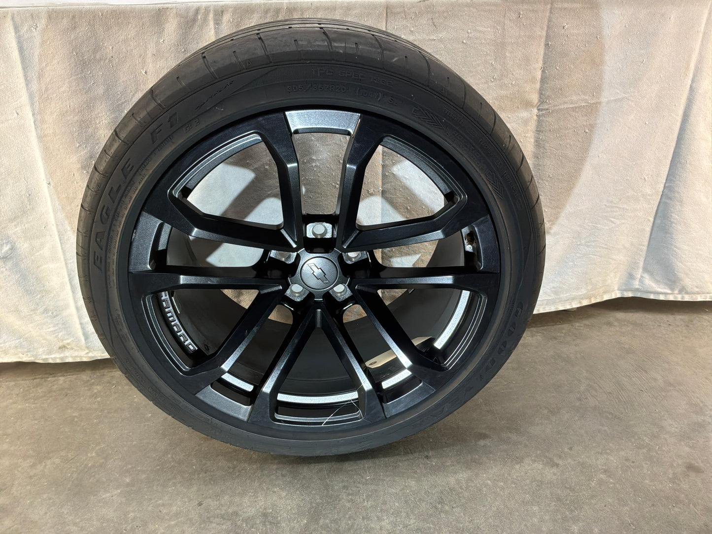 2014 Chevy Camaro ZL1 Factory OEM Wheels Rims and Goodyear Eagle F1 Tires 20X10 20X11