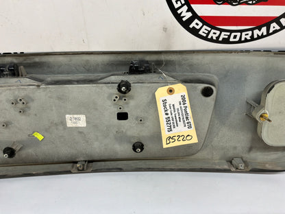 2006 Pontiac GTO Trunk Deck Lid Filler Insert Applique Panel Black OEM