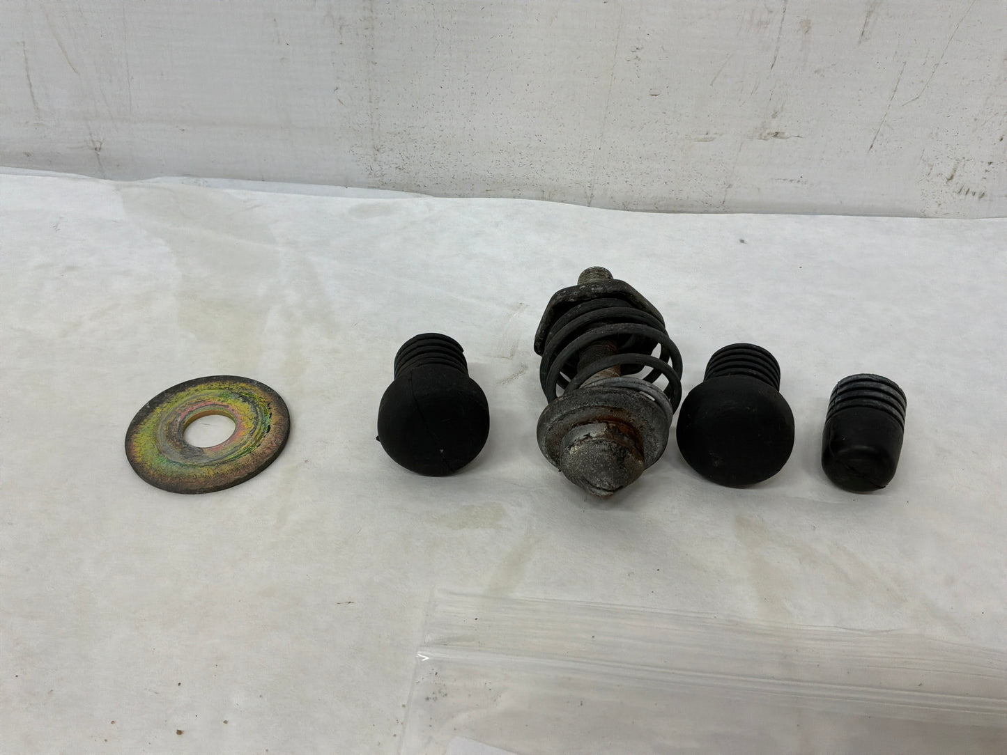 2004 Pontiac GTO Hood Release Striker & Adjustment Rubbers Bumpers OEM