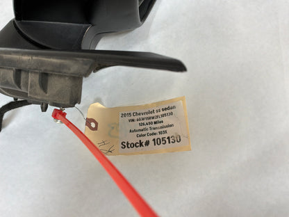 2015 Chevy SS Sedan RH Passenger Exterior Out Side Mirror Black OEM