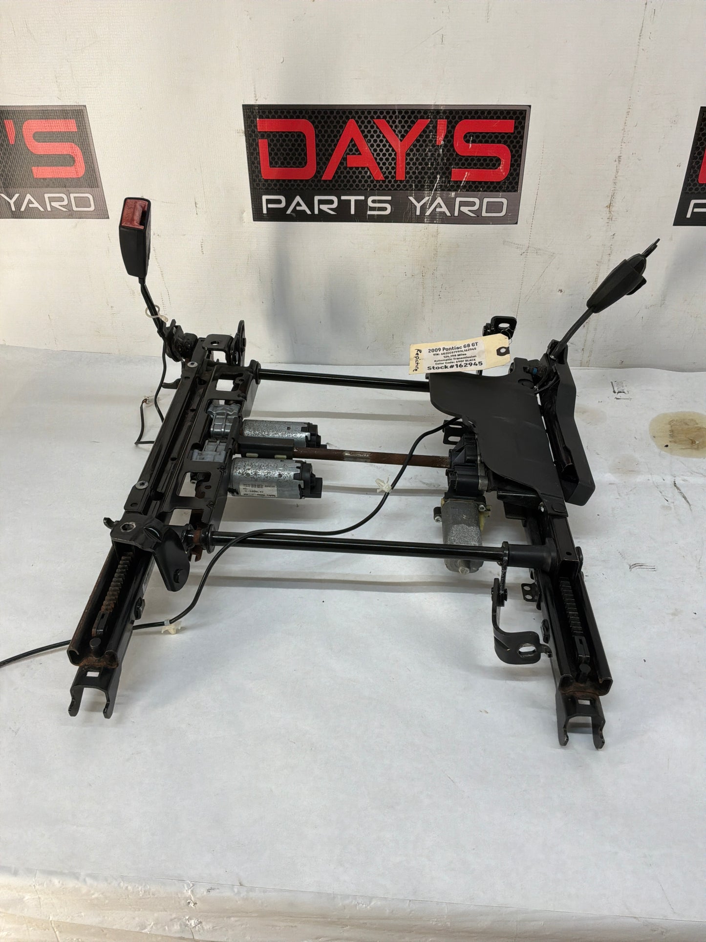 2009 Pontiac G8 GT LH Driver Front Electric Motor Seat Track Frame OEM