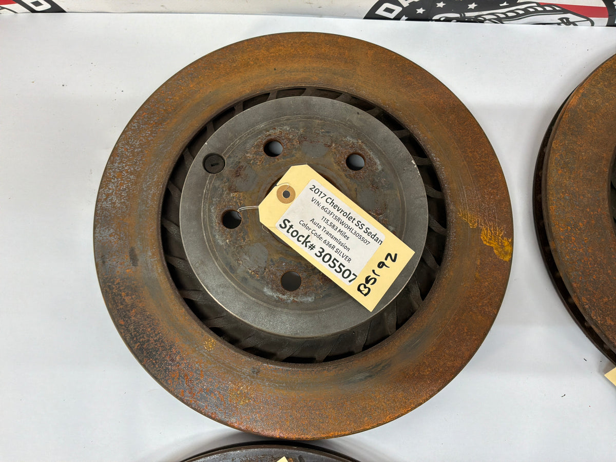 2017 Chevy SS Sedan Front and Rear Rotors OEM
