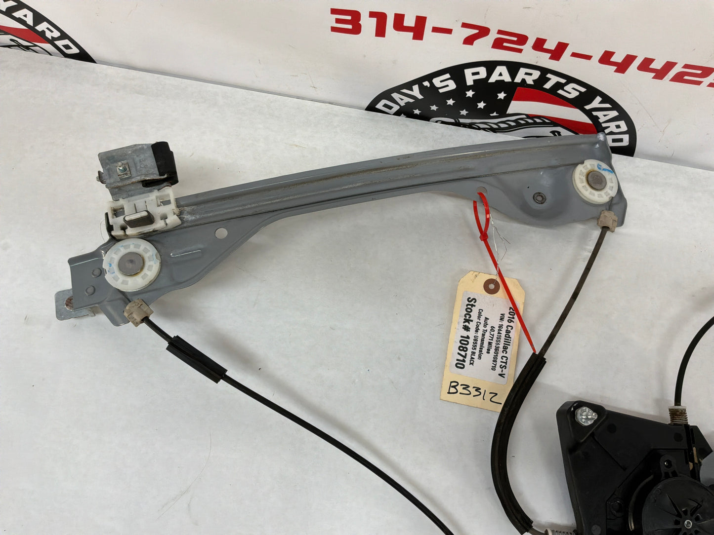 2016 Cadillac CTS-V Front RH Passenger Window Regulator Motor OEM
