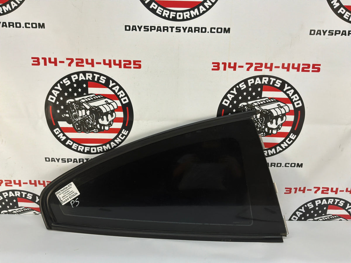 2006 Pontiac GTO RH Passenger Rear Quarter Window Glass OEM