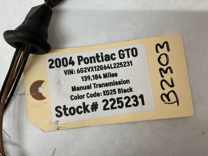 2004 Pontiac GTO License Plate Tag Light Wire Wiring Harness OEM