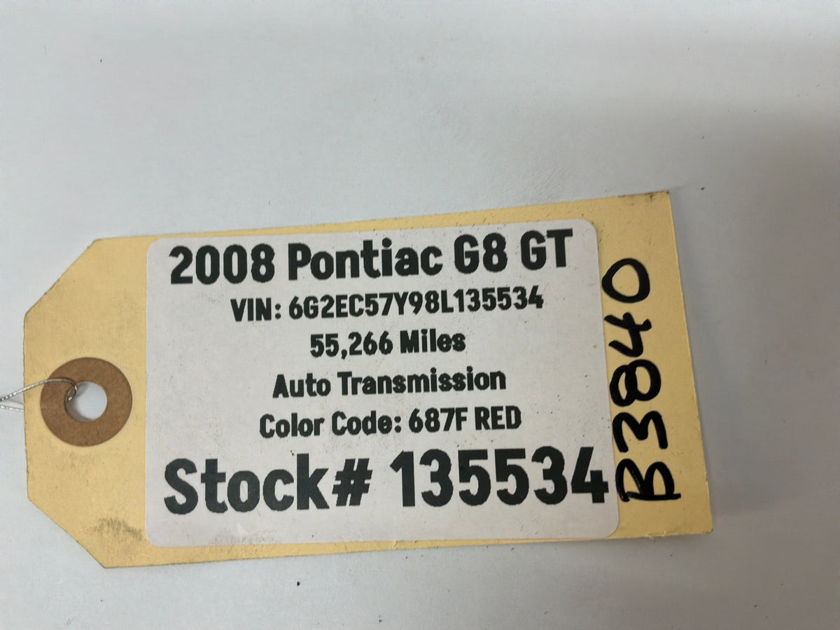2008 Pontiac G8 GT Fuel Gas Tank Pump Wire Wiring Harness OEM