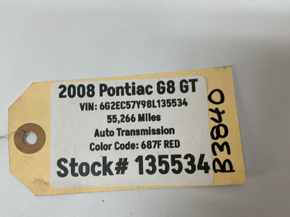 2008 Pontiac G8 GT Fuel Gas Tank Pump Wire Wiring Harness OEM