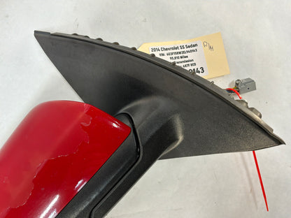 2014 Chevy SS Sedan RH Passenger Exterior Out Side Mirror Red OEM