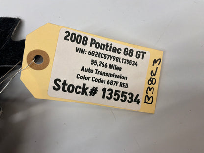 2008 Pontiac G8 GT Ski Port Felt Cove OEM