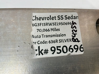 2014 Chevy SS Sedan Rear Bumper Impact Reinforcement Bar OEM