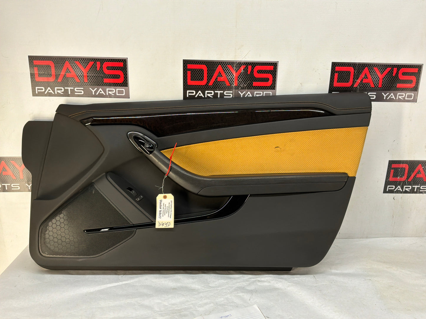 2011 Cadillac CTS-V Coupe RH Passenger Interior Door Panel Saffron OEM