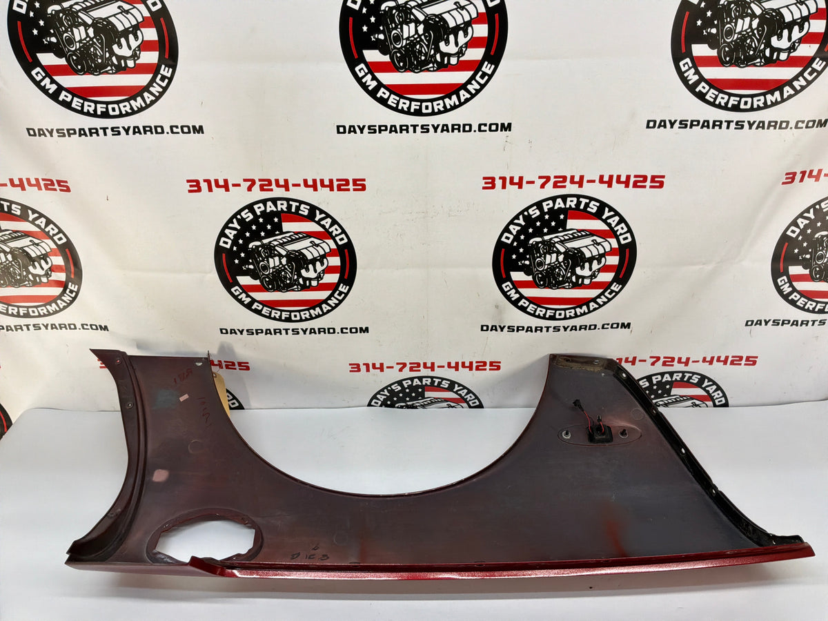 2002 Chevy C5 Corvette LH Driver Rear Quarter Fender Panel Red OEM