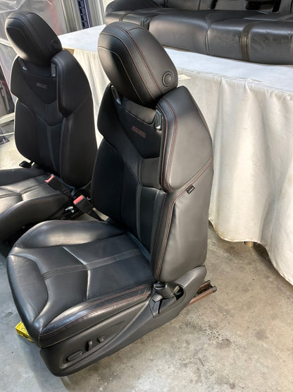 2015 Chevrolet SS Sedan Front and Rear Black Leather Seats OEM