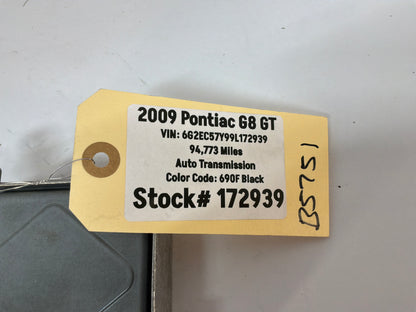 2009 Pontiac G8 GT SRS Safety Restraint Control Module Unit OEM. - Day's Parts Yard
