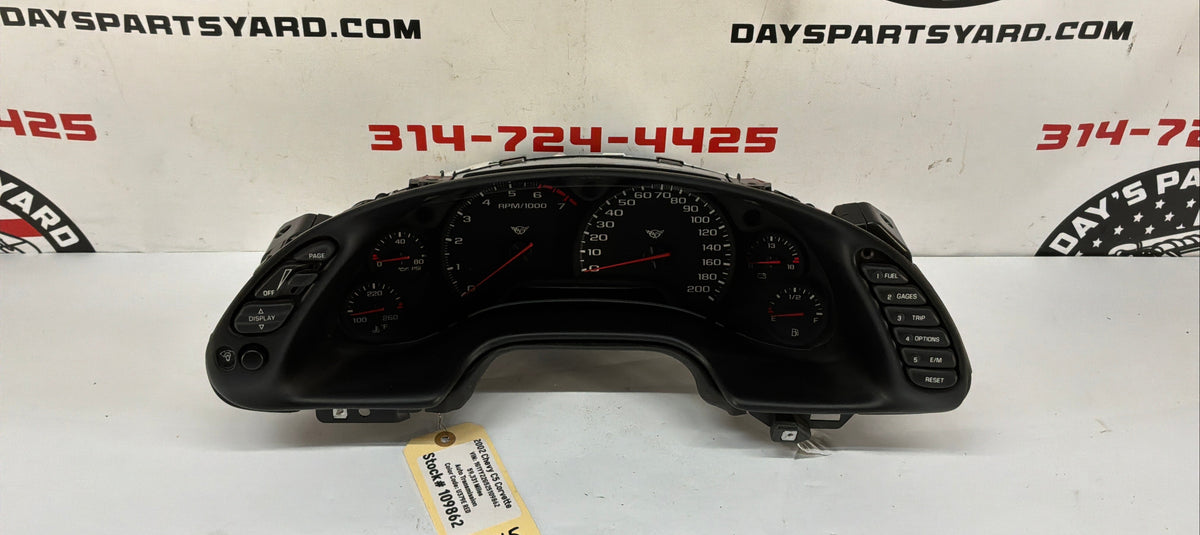 2002 Chevy C5 Corvette Instrument Panel Gauge Cluster Speedometer OEM 59K