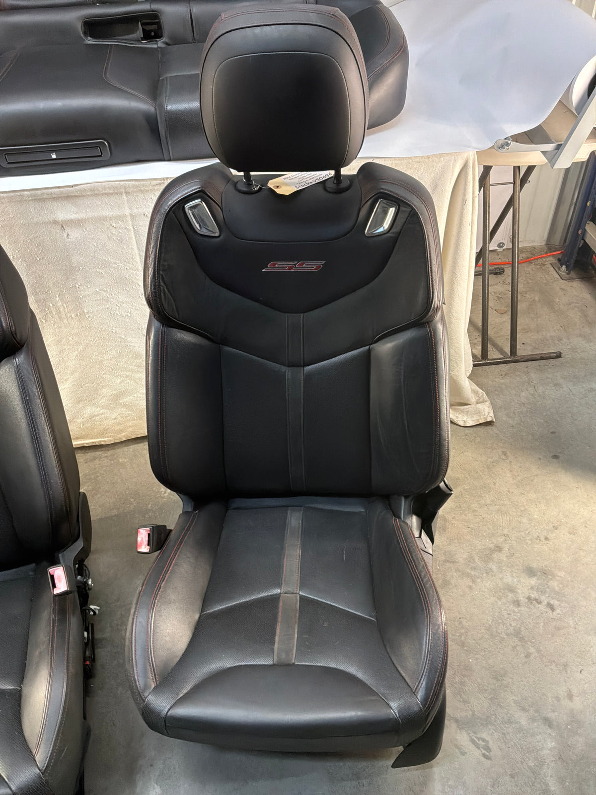 2014 Chevy SS Sedan Seats Fronts and Rears Black Leather Alcantara Suede OEM