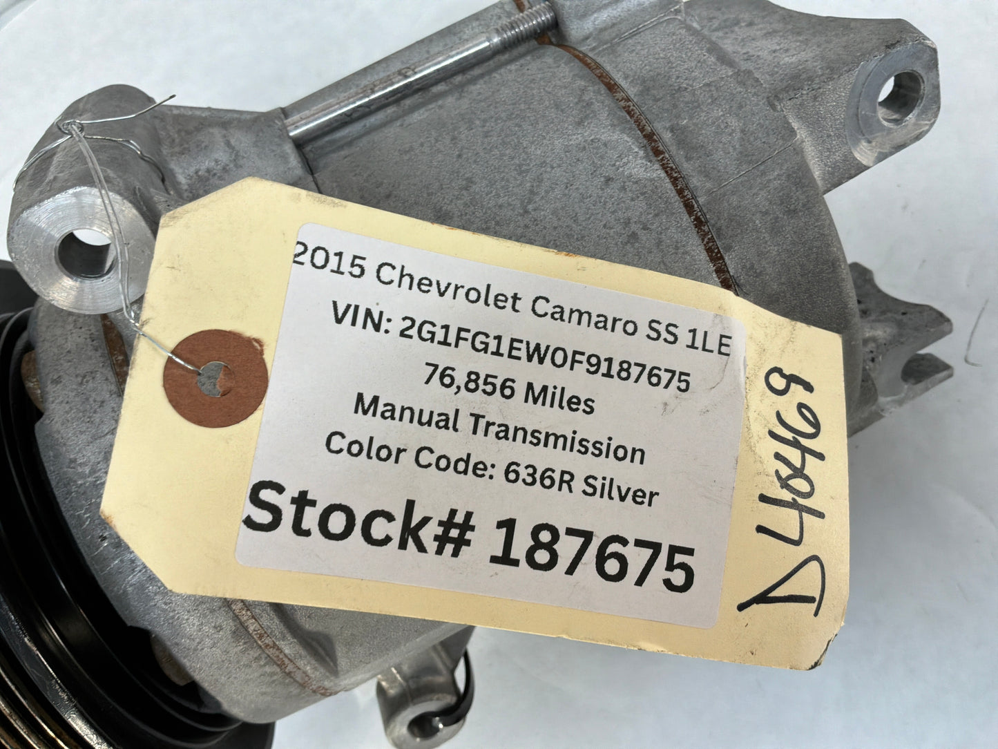 2015 Chevrolet Camaro SS 1LE AC A/C Air Conditioner Compressor & Bracket OEM
