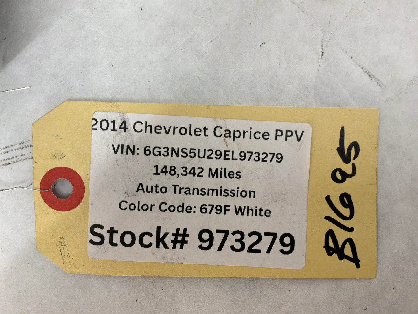 2014 Chevy Caprice PPV LH Driver Rear Exterior Outside Rear Door Handle OEM