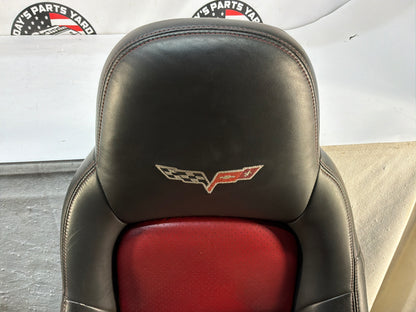 2007 Chevy C6 Corvette Convertible Seats RH & LH Front Seats OEM Red & Black