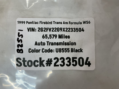 1999 Pontiac Firebird Trans Am Formula WS6 Lug Nut Covers OEM
