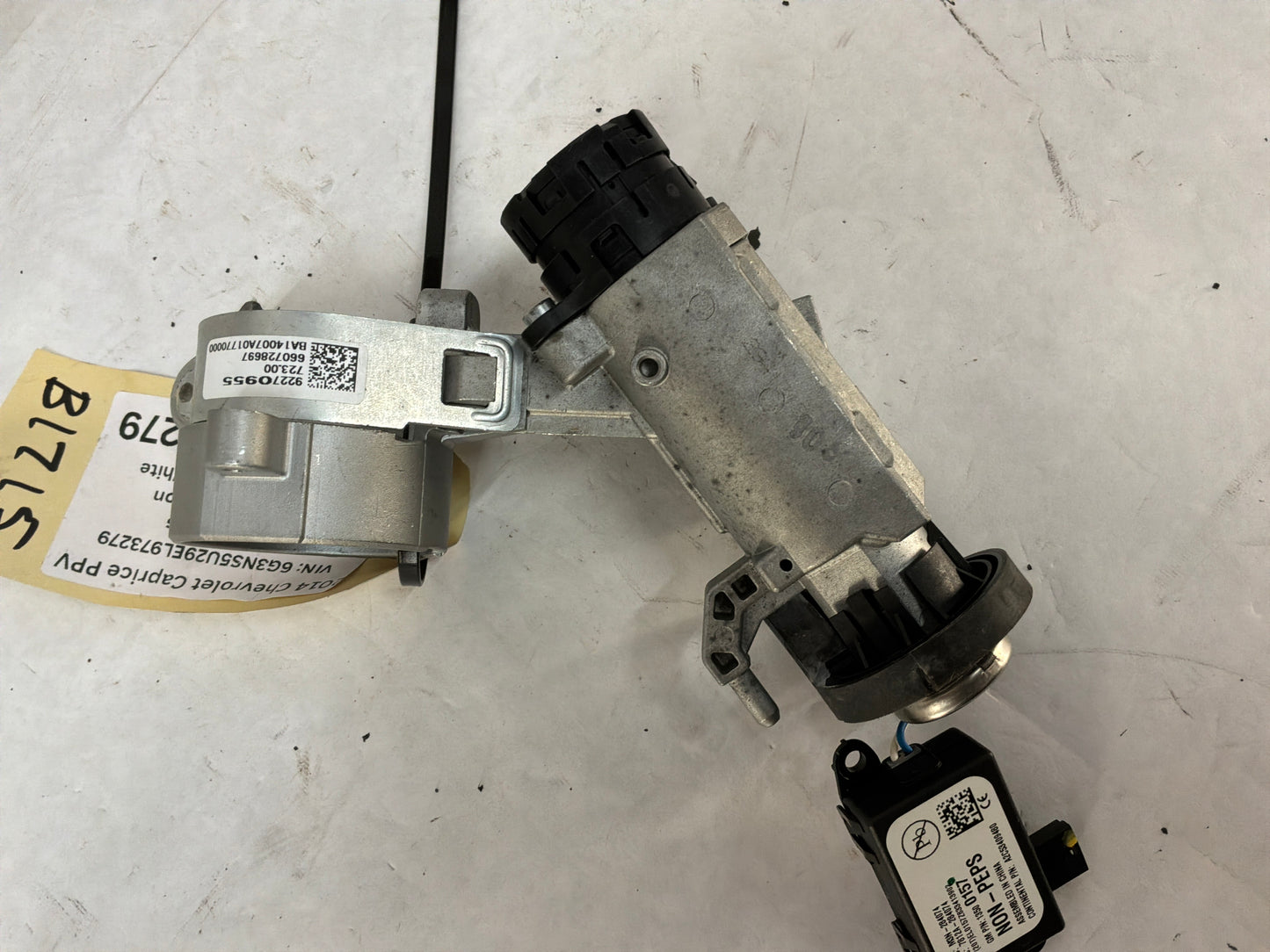 2014 Chevy Caprice PPV Ignition Switch Lock Housing Assembly w/ Key OEM