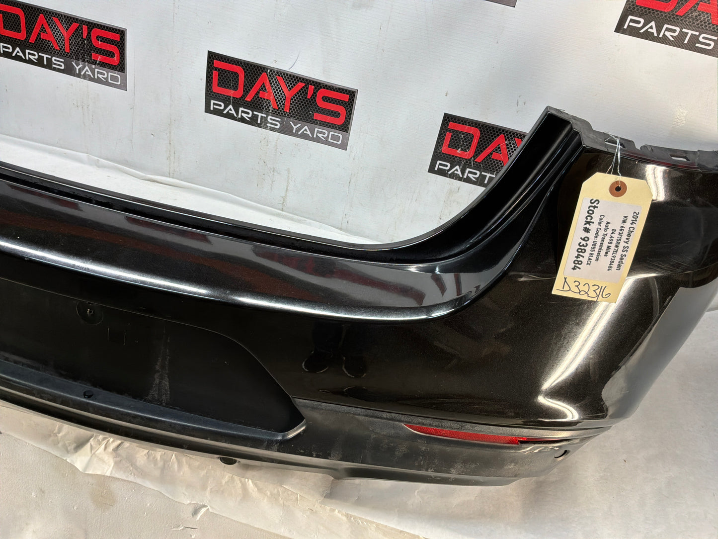 2014 Chevy SS Sedan Rear Bumper Cover Black OEM - Day's Parts Yard