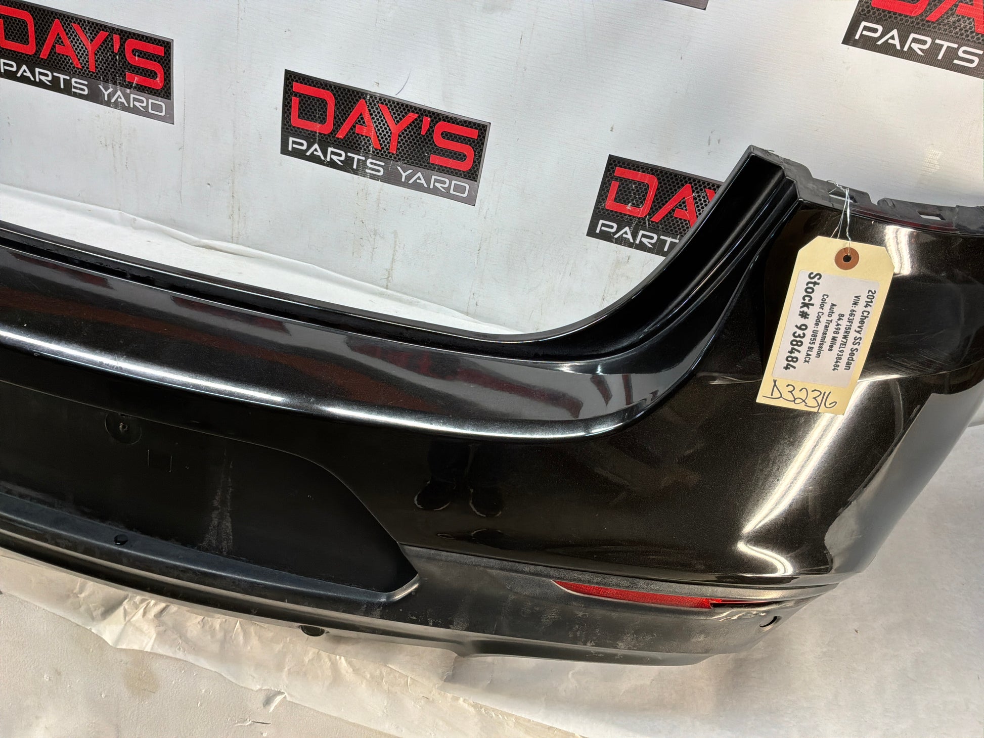 2014 Chevy SS Sedan Rear Bumper Cover Black OEM - Day's Parts Yard