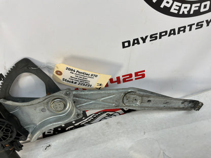 2004 Pontiac GTO LH Driver Front Window Regulator Motor OEM