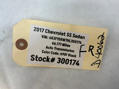 2017 Chevy SS Sedan RH Passenger Front Exterior Door Handle OEM