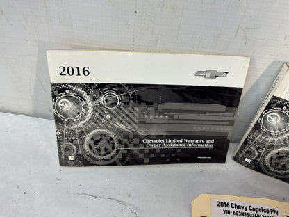 2016 Chevy Caprice PPV Owners Manual Booklet OEM