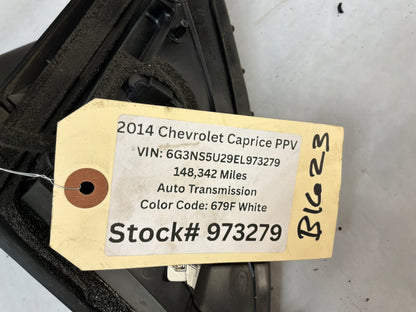 2014 Chevy Caprice PPV LH Driver Exterior Mirror Black OEM