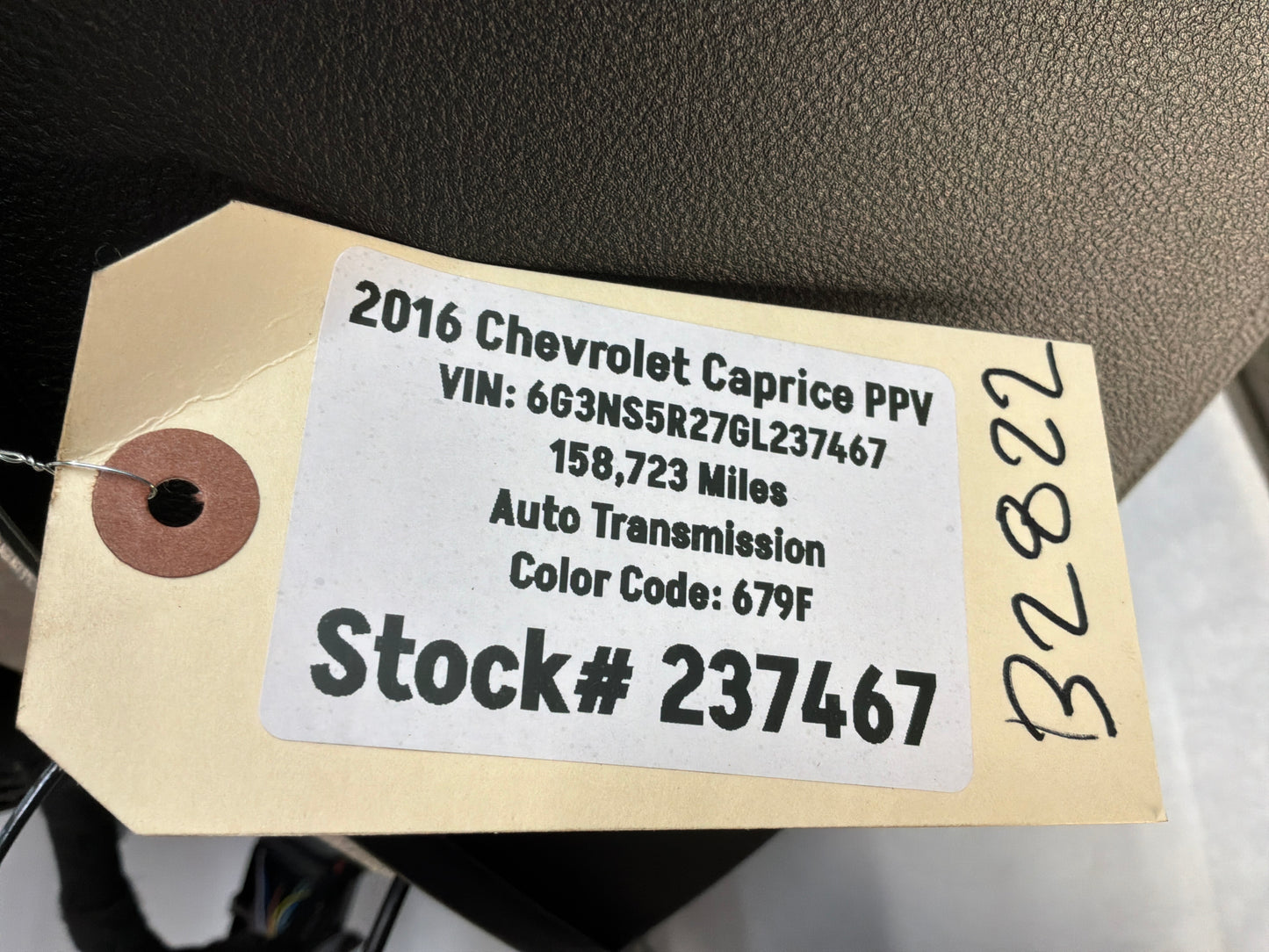 2016 Chevy Caprice PPV Complete Dash & Center Console w/ Shifter OEM