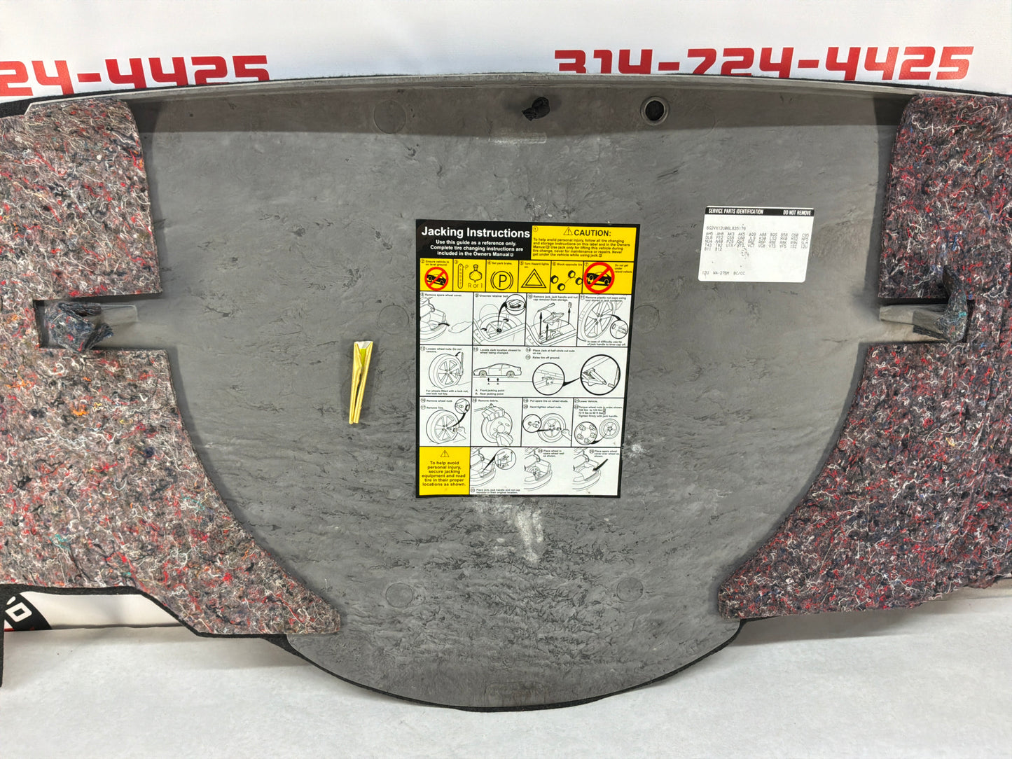 2006 Pontiac GTO Spare Wheel Tire Trunk Carpet Cargo Cover OEM