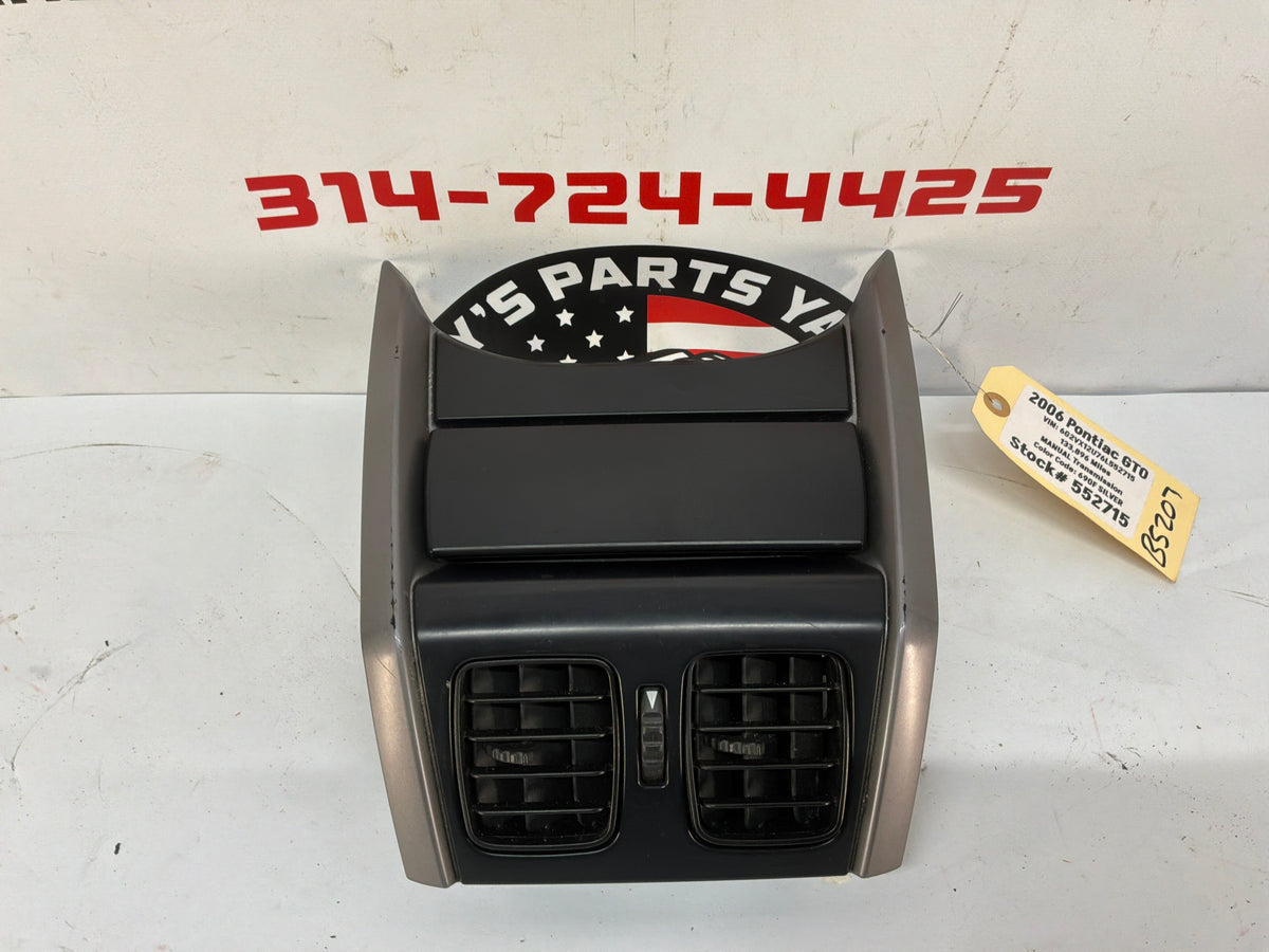 2006 Pontiac GTO Center Console Rear Air Vent Storage Cubby OEM