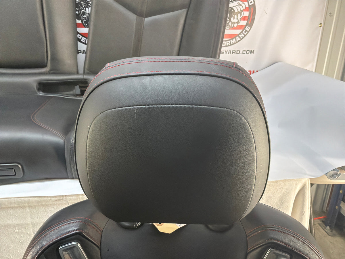 2014 Chevy SS Sedan Seats Fronts and Rears Black Leather Alcantara Suede OEM